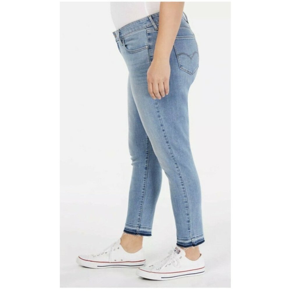 Levi's Women's Plus 711 Skinny Ankle Mid Rise Blue Slim Jeans Size 22W - Picture 12 of 12